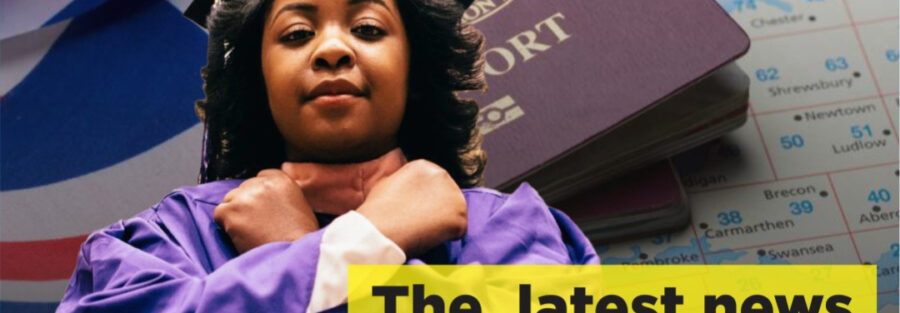 A picture that reads, latest news from the UK home office