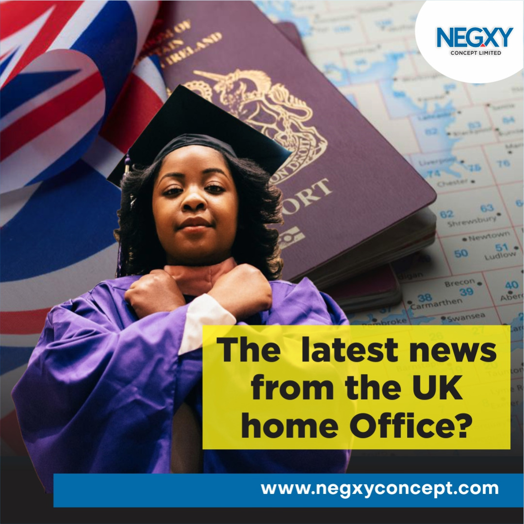 A picture that reads, latest news from the UK home office