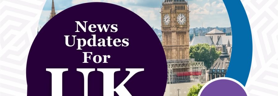 A picture that reads, news updates for Uk students